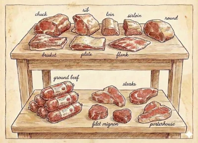 Beef Cuts diagram